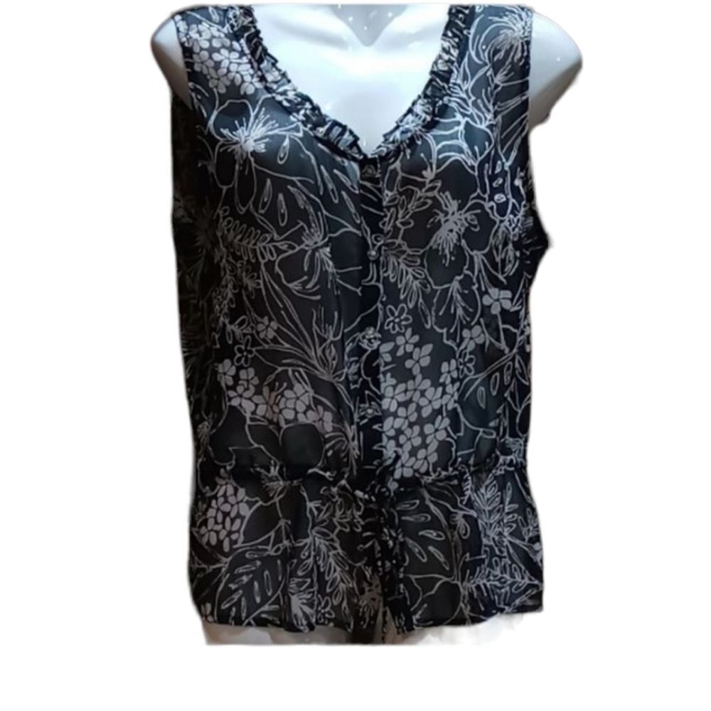 Liz & Co. Sleeveless sheer top